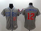 Chicago Cubs #12 Kyle Schwarber Gray 2016 Flexbase Authentic Collection Alternate Road Stitched Jersey,baseball caps,new era cap wholesale,wholesale hats